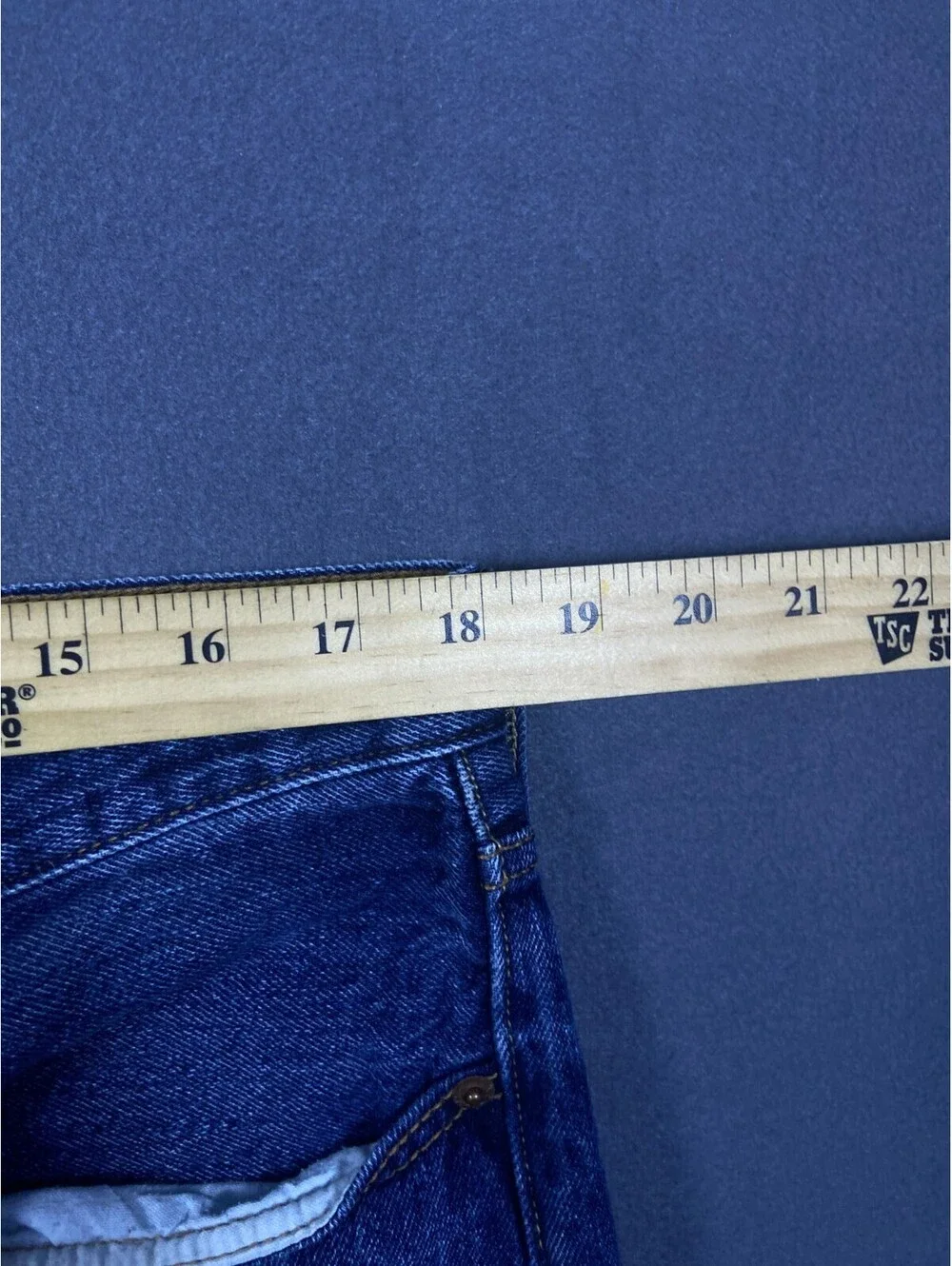 Levis 501 CT Jeans Medium Wash Button Fly 36x27 Custom Tapered Classic Whiskered